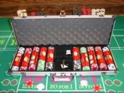 Silver aluminum casino chips case 500