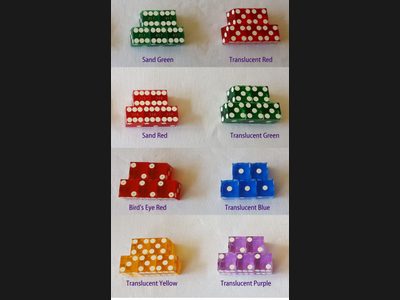 Sleeve of 5 regulation casino dice