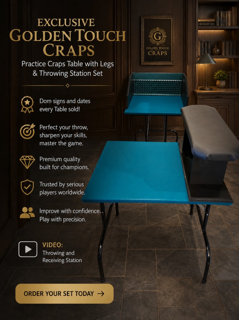 Complete Golden Touch practice rig set — table and throwing station