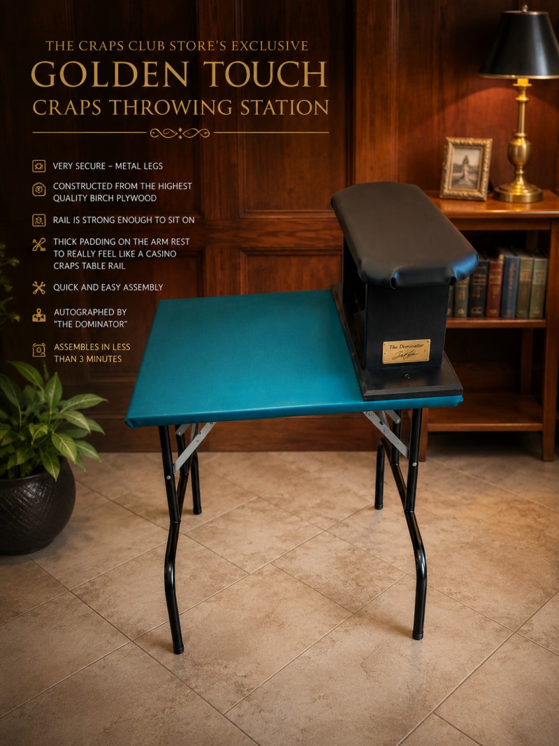 Golden Touch Craps Throwing Station — professional practice rig